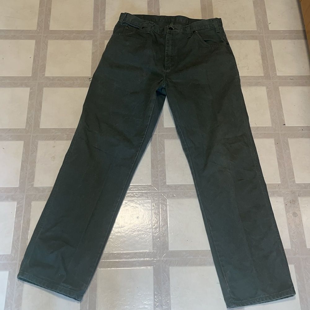 EXCELLENT CONDITION MEN’S 36x32 DICKIES RELAXED FIT CARPENTER DUCK JEAN - Picture 6 of 9